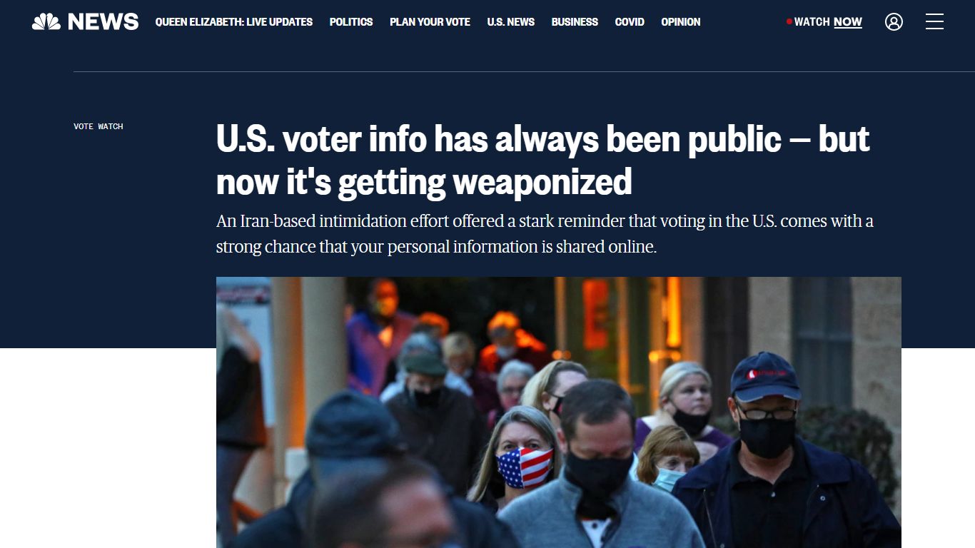 U.S. voter info has always been public — but now it's getting weaponized